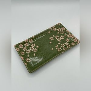 COPY - Vintage green cherry blossom trinket dish